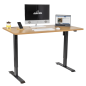 Dellonda Oak Electric Height Adjustable Standing Desk, Office Quiet & Fast 1400 x 700mm