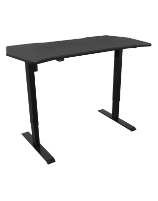 Dellonda Carbon Electric Height Adjustable Standing Desk, Quiet, 1400 x 700mm