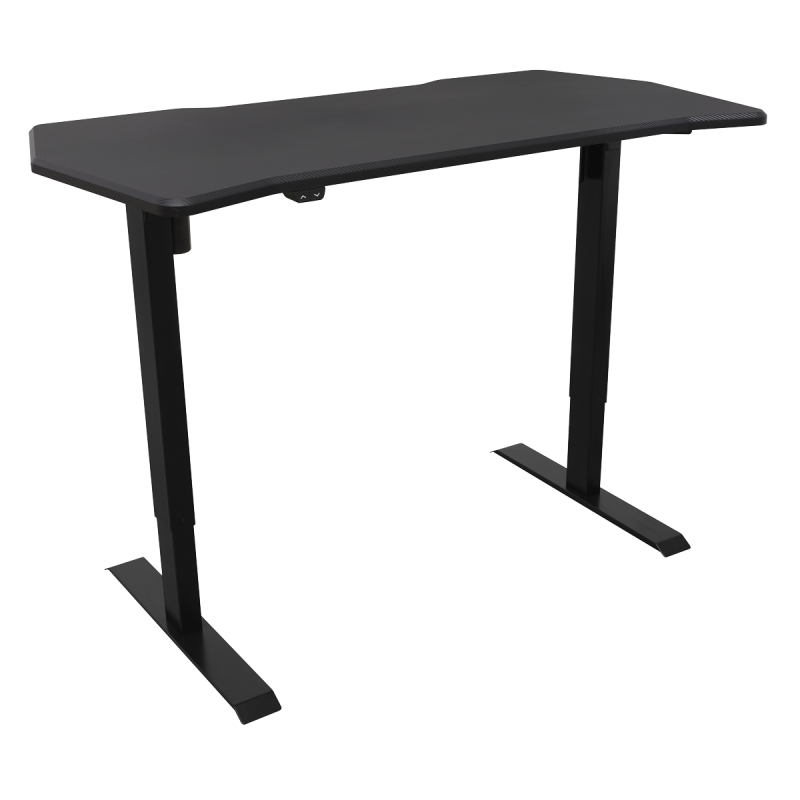 Dellonda Carbon Electric Height Adjustable Standing Desk, Quiet, 1400 x 700mm