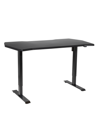 Dellonda Carbon Electric Height Adjustable Standing Desk, Quiet, 1400 x 700mm