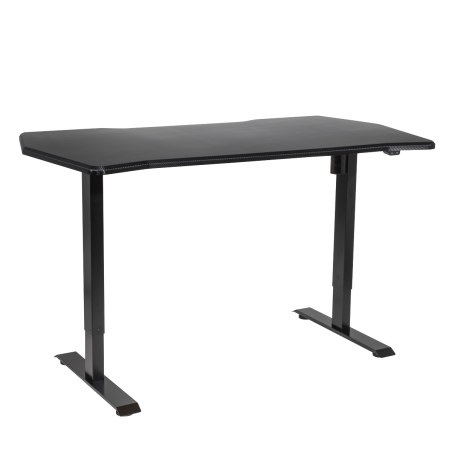 Dellonda Carbon Electric Height Adjustable Standing Desk, Quiet, 1400 x 700mm