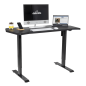 Dellonda Carbon Electric Height Adjustable Standing Desk, Quiet, 1400 x 700mm