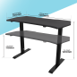 Dellonda Carbon Electric Height Adjustable Standing Desk, Quiet, 1400 x 700mm