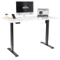 Dellonda White Electric Height Adjustable Standing Desk with Memory, Quiet, 1400x700mm