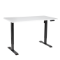 Dellonda White Electric Height Adjustable Standing Desk with Memory, Quiet, 1400x700mm