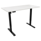 Dellonda White Electric Height Adjustable Standing Desk with Memory, Quiet, 1400x700mm