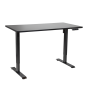 Dellonda Black Electric Height Adjustable Standing Desk with Memory, Quiet, 1400x700mm