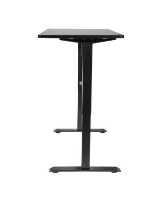 Dellonda Black Electric Height Adjustable Standing Desk with Memory, Quiet, 1400x700mm