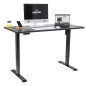 Dellonda Black Electric Height Adjustable Standing Desk with Memory, Quiet, 1400x700mm