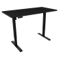 Dellonda Black Electric Height Adjustable Standing Desk with Memory, Quiet, 1400x700mm