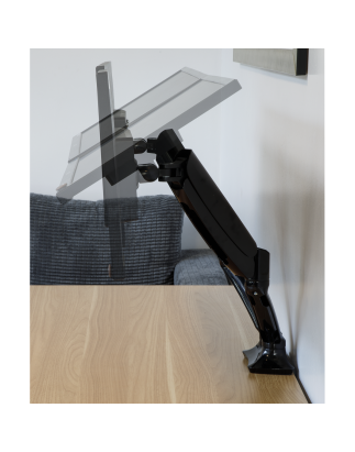 Dellonda Double Monitor Arms, 9kg Load Capacity, 10-27" Screens - Black