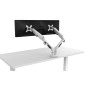 Dellonda Double Monitor Arms, 9kg Load Capacity, 17-32" Screens - White