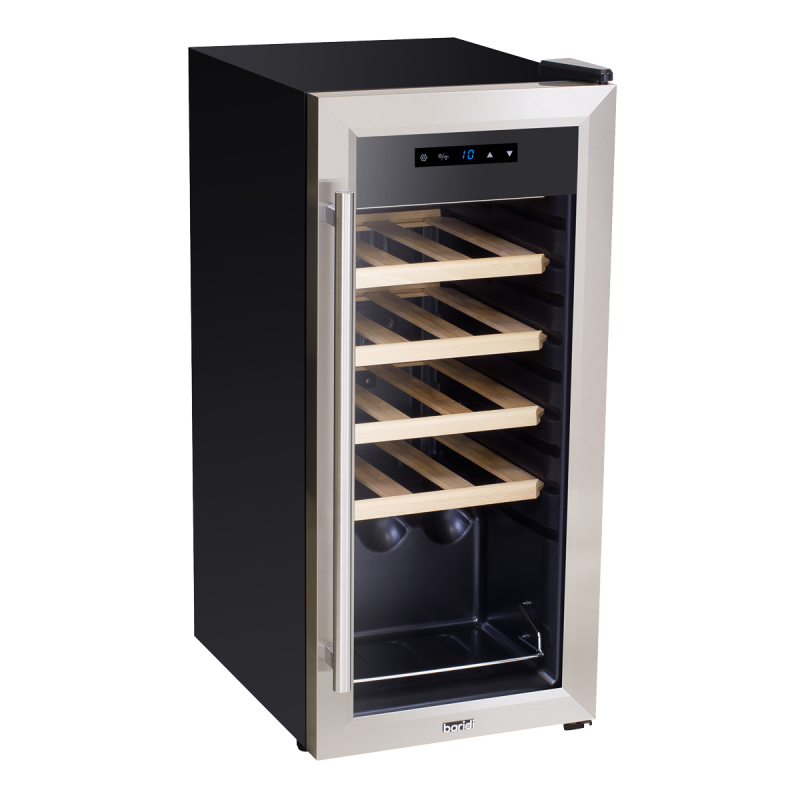 Baridi 18 Bottle Wine Fridge Cooler & Touch Control, LED Light, Stainless Steel