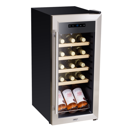 Baridi 18 Bottle Wine Fridge Cooler & Touch Control, LED Light, Stainless Steel