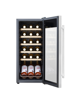 Baridi 18 Bottle Wine Fridge Cooler & Touch Control, LED Light, Stainless Steel