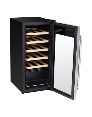 Baridi 18 Bottle Wine Fridge Cooler & Touch Control, LED Light, Stainless Steel