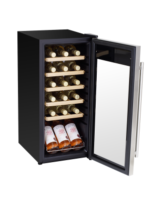 Baridi 18 Bottle Wine Fridge Cooler & Touch Control, LED Light, Stainless Steel