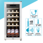 Baridi 18 Bottle Wine Fridge Cooler & Touch Control, LED Light, Stainless Steel