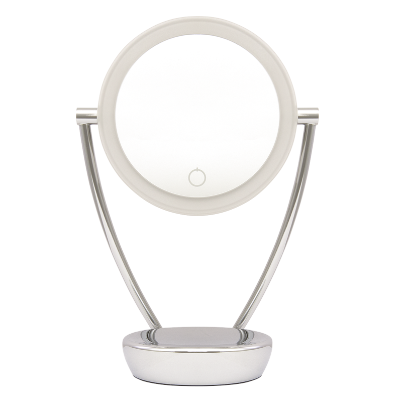 Dellonda 7.5" Double-Sided LED Vanity Mirror, Touch Dimmable, Battery Operated