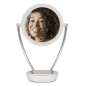 Dellonda 7.5" Double-Sided LED Vanity Mirror, Touch Dimmable, Battery Operated