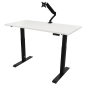 Dellonda White Electric Height Adjustable Standing Desk, 1400 x 700mm Dual Motor 100kg