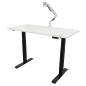 Dellonda White Electric Height Adjustable Standing Desk, 1400 x 700mm Dual Motor 100kg