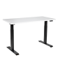 Dellonda White Electric Height Adjustable Standing Desk, 1400 x 700mm Dual Motor 100kg