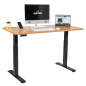 Dellonda Oak Electric Height Adjustable Standing Desk, 1400 x 700mm Dual Motor 100kg