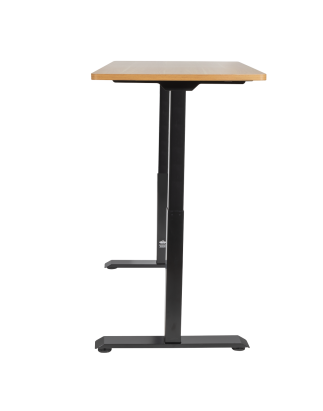 Dellonda Oak Electric Height Adjustable Standing Desk, 1400 x 700mm Dual Motor 100kg