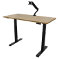 Dellonda Oak Electric Height Adjustable Standing Desk, 1400 x 700mm Dual Motor 100kg