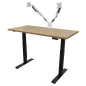 Dellonda Oak Electric Height Adjustable Standing Desk, 1400 x 700mm Dual Motor 100kg