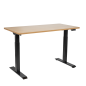 Dellonda Oak Electric Height Adjustable Standing Desk, 1400 x 700mm Dual Motor 100kg