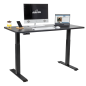 Dellonda Black Electric Height Adjustable Standing Desk, 1400 x 700mm Dual Motor 100kg