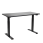 Bureau debout réglable en hauteur électrique Dellonda noir, double moteur 1400 x 700 mm, 100 kg