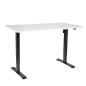 Dellonda White Electric Height Adjustable Standing Desk, Quiet, Home Office, 1400x700mm