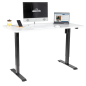 Dellonda White Electric Height Adjustable Standing Desk, Quiet, Home Office, 1400x700mm