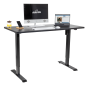 Dellonda Black Electric Height Adjustable Standing Desk, Quiet, Home Office, 1400x700mm