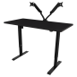 Dellonda Black Electric Height Adjustable Standing Desk, Quiet, Home Office, 1400x700mm