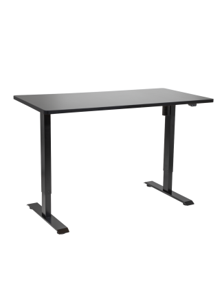 Dellonda Black Electric Height Adjustable Standing Desk, Quiet, Home Office, 1400x700mm