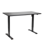 Dellonda Black Electric Height Adjustable Standing Desk, Quiet, Home Office, 1400x700mm