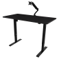 Dellonda Black Electric Height Adjustable Standing Desk, Quiet, Home Office, 1400x700mm