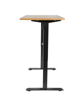 Dellonda Oak Electric Height Adjustable Standing Desk with Memory, Quiet & Fast 1400 x 700mm