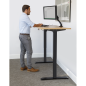 Dellonda Oak Electric Height Adjustable Standing Desk with Memory, Quiet & Fast 1400 x 700mm