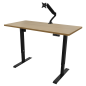 Dellonda Oak Electric Height Adjustable Standing Desk with Memory, Quiet & Fast 1400 x 700mm