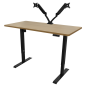 Dellonda Oak Electric Height Adjustable Standing Desk with Memory, Quiet & Fast 1400 x 700mm