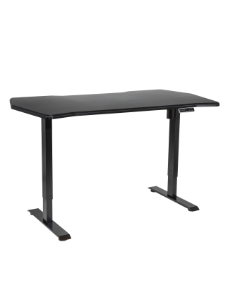 Dellonda Carbon Electric Height Adjustable Standing Desk with Memory, Quiet, 1400 x 700mm