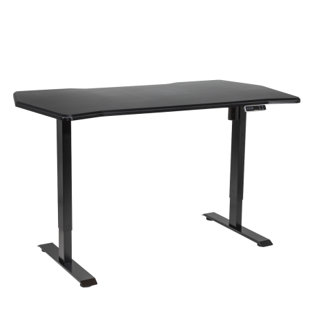 Dellonda Carbon Electric Height Adjustable Standing Desk with Memory, Quiet, 1400 x 700mm