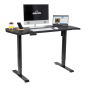 Dellonda Carbon Electric Height Adjustable Standing Desk with Memory, Quiet, 1400 x 700mm