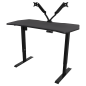 Dellonda Carbon Electric Height Adjustable Standing Desk with Memory, Quiet, 1400 x 700mm