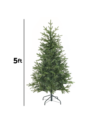 Dellonda Artificial 5ft/150cm Hinged Christmas Tree with 772 PE/PVC Mix Tips